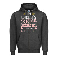 Charcoal Heather daddy's kitten ddlg littlespace daddy dom cgl t shirt Zipper Hoodie - linhVisuals