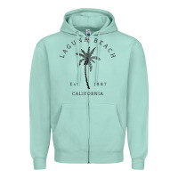 Retro Cool Laguna Beach California Palm Tree Unique Novelty Sweatshirt Zipper Hoodie | Teevron