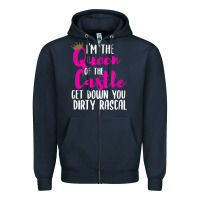 Navy i’m the queen of the castle get down you dirty rascal t shirt Zipper Hoodie - linhVisuals