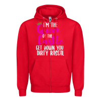 Red i’m the queen of the castle get down you dirty rascal t shirt Zipper Hoodie - linhVisuals