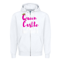 White i’m the queen of the castle get down you dirty rascal t shirt Zipper Hoodie - linhVisuals