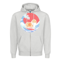 Dove Grey rough collie t  shirt rough collie gifts   ocean waves surfing rough c Zipper Hoodie - linhVisuals