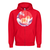 Red rough collie t  shirt rough collie gifts   ocean waves surfing rough c Zipper Hoodie - linhVisuals