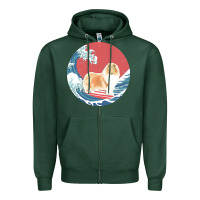 Sports Green rough collie t  shirt rough collie gifts   ocean waves surfing rough c Zipper Hoodie - linhVisuals