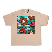 Burro baseball helmet and glove with serape seamless pattern Urban Heavy Tee - BundleAndBundleShop