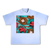 Grape Ice baseball helmet and glove with serape seamless pattern Urban Heavy Tee - BundleAndBundleShop
