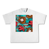 Lunar Rock baseball helmet and glove with serape seamless pattern Urban Heavy Tee - BundleAndBundleShop
