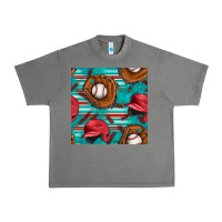 Tornado baseball helmet and glove with serape seamless pattern Urban Heavy Tee - BundleAndBundleShop