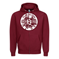 Burgundy the-flin-flon-bombers-pen Zipper Hoodie - linhVisuals