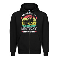 Black someone in kentucky loves me t  shirt someone in kentucky loves me fun Zipper Hoodie - linhVisuals