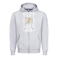Heather Grey great pyrenees stalker great pyrenees gifts great pyrenees t shirt Zipper Hoodie - linhVisuals