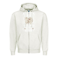 Oatmeal Heather great pyrenees stalker great pyrenees gifts great pyrenees t shirt Zipper Hoodie - linhVisuals