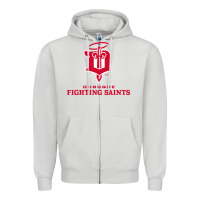 Dove Grey the-dubuque-fighting-saints-pen Zipper Hoodie - linhVisuals