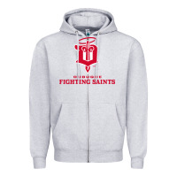 Heather Grey the-dubuque-fighting-saints-pen Zipper Hoodie - linhVisuals