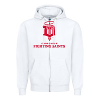 White the-dubuque-fighting-saints-pen Zipper Hoodie - linhVisuals
