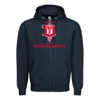 Navy the-dubuque-fighting-saints-pen Zipper Hoodie - linhVisuals