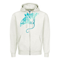 Oatmeal Heather hawaii tribal manta ray hawaiian shirt shark lover t shirt Zipper Hoodie - linhVisuals