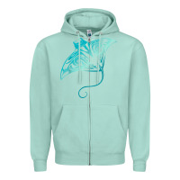 Seafoam hawaii tribal manta ray hawaiian shirt shark lover t shirt Zipper Hoodie - linhVisuals