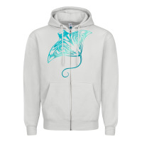 Dove Grey hawaii tribal manta ray hawaiian shirt shark lover t shirt Zipper Hoodie - linhVisuals