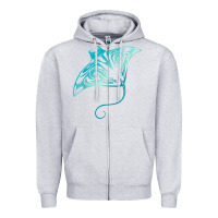 Heather Grey hawaii tribal manta ray hawaiian shirt shark lover t shirt Zipper Hoodie - linhVisuals
