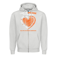 Dove Grey i wear orange for my mom ms multiple sclerosis awareness t shirt Zipper Hoodie - linhVisuals