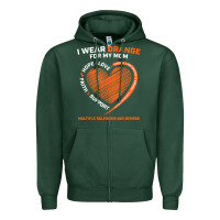 Sports Green i wear orange for my mom ms multiple sclerosis awareness t shirt Zipper Hoodie - linhVisuals