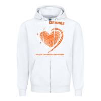 White i wear orange for my mom ms multiple sclerosis awareness t shirt Zipper Hoodie - linhVisuals