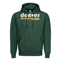 Sports Green denver colorado vintage 70's 80's retro style men women t shirt Zipper Hoodie - linhVisuals