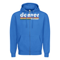 True Royal denver colorado vintage 70's 80's retro style men women t shirt Zipper Hoodie - linhVisuals