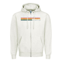 Oatmeal Heather denver colorado vintage 70's 80's retro style men women t shirt Zipper Hoodie - linhVisuals