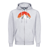 Heather Grey retro vintage steamboat springs colorado distressed t shirt Zipper Hoodie - linhVisuals