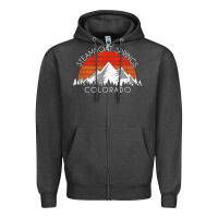 Retro Vintage Steamboat Springs Colorado Distressed T Shirt Zipper Hoodie | Teevron