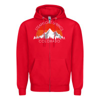 Red retro vintage steamboat springs colorado distressed t shirt Zipper Hoodie - linhVisuals