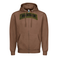Chestnut army ranger tab subdued infantry grunt pullover hoodie Zipper Hoodie - linhVisuals