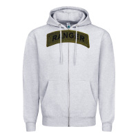 Heather Grey army ranger tab subdued infantry grunt pullover hoodie Zipper Hoodie - linhVisuals