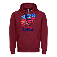 Ice Skating Dance Support The Team Tshirt Usa Flag T Shirt Zipper Hoodie | Teevron