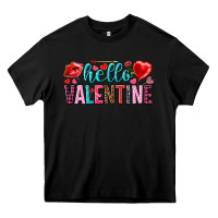 Black Hello Valentine Heavy Core Tee - HowdyJamesFarm