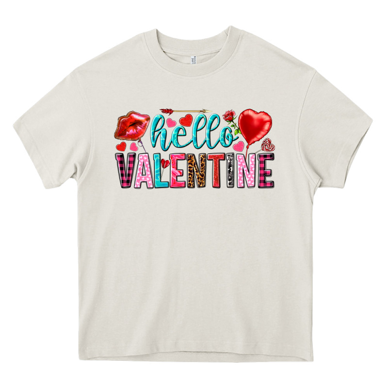 Hello Valentine Heavy Core Tee by HowdyJamesFarm | Teevron