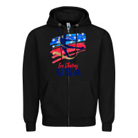 Black ice skating dance support the team tshirt usa flag t shirt Zipper Hoodie - linhVisuals