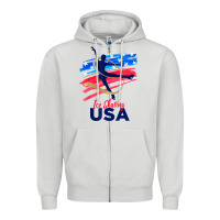 Dove Grey ice skating dance support the team tshirt usa flag t shirt Zipper Hoodie - linhVisuals