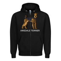 Black airedale terrier crazy dog lover sweatshirt Zipper Hoodie - linhVisuals