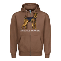 Chestnut airedale terrier crazy dog lover sweatshirt Zipper Hoodie - linhVisuals