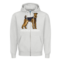 Dove Grey airedale terrier crazy dog lover sweatshirt Zipper Hoodie - linhVisuals