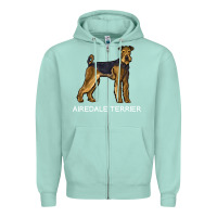 Seafoam airedale terrier crazy dog lover sweatshirt Zipper Hoodie - linhVisuals