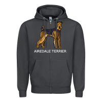 Smoke airedale terrier crazy dog lover sweatshirt Zipper Hoodie - linhVisuals