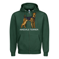 Sports Green airedale terrier crazy dog lover sweatshirt Zipper Hoodie - linhVisuals
