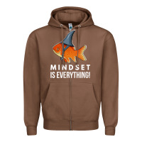 Chestnut mindset motivational quote cute goldfish shark fish t shirt Zipper Hoodie - linhVisuals