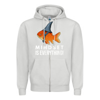 Dove Grey mindset motivational quote cute goldfish shark fish t shirt Zipper Hoodie - linhVisuals