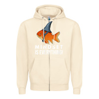 Sandshell mindset motivational quote cute goldfish shark fish t shirt Zipper Hoodie - linhVisuals