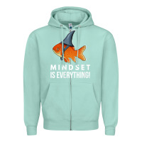 Seafoam mindset motivational quote cute goldfish shark fish t shirt Zipper Hoodie - linhVisuals